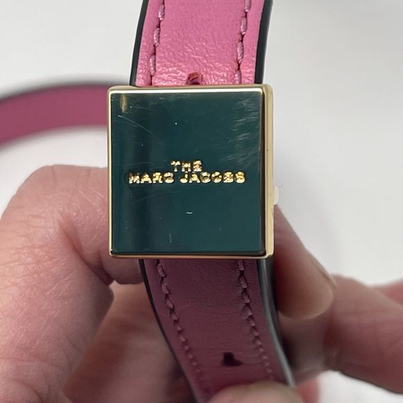 *RARE* MARC JACOBS The J Link Quilted Velvet & Leather Shoulder Bag - Pink & Red - Picture 9 of 14